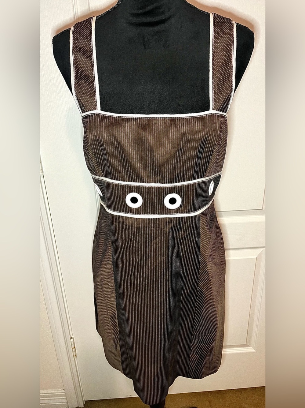 vintage Y2K Bebe pinstripe midi dress